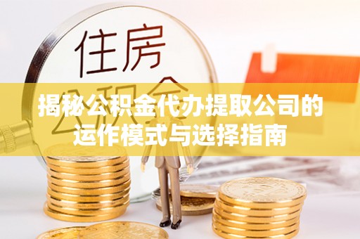 隆林揭秘公积金代办提取公司的运作模式与选择指南