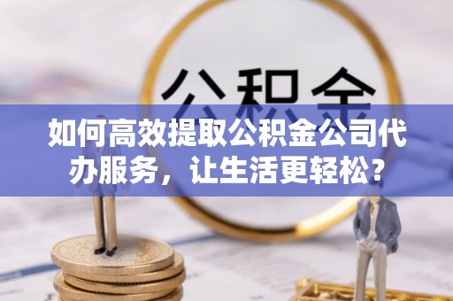 隆林如何高效提取公积金公司代办服务，让生活更轻松？