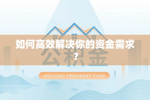 隆林如何高效解决你的资金需求？